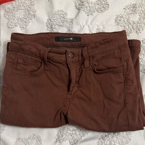 Joe's Jeans Brown High-Rise Skinny Leggings